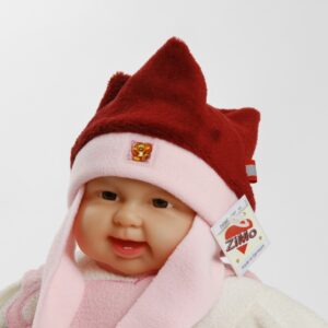 Wintermütze "Elfi" bordeaux/rosa Gr. 50/52