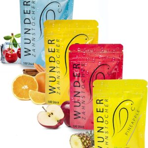 Wunder Zahnstocher Cool Fruit Pack Bag (4x100 Stück)