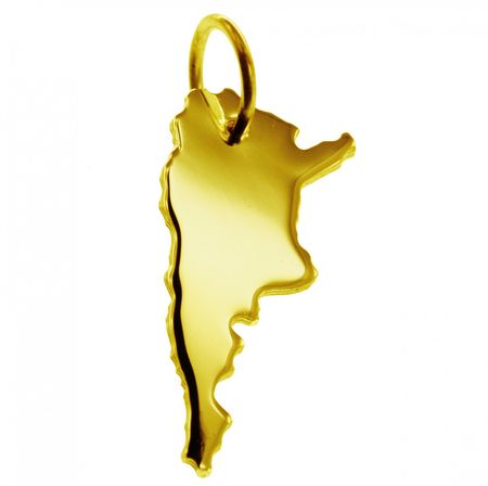 Anhänger Der Landkarte Argentinien In Massiv 333 Gelbgold Anhänger Der Landkarte Argentinien In Massiv 333 Gelbgold - Image 2