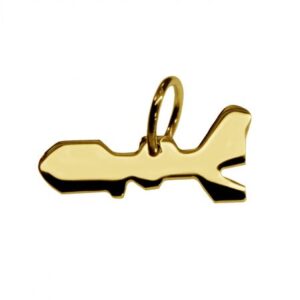 Anhänger der Landkarte Elba in massiv 333 Gelbgold