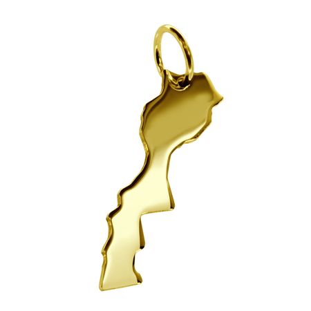 Anhänger Der Landkarte Marokko In Massiv 333 Gelbgold Anhänger Der Landkarte Marokko In Massiv 333 Gelbgold