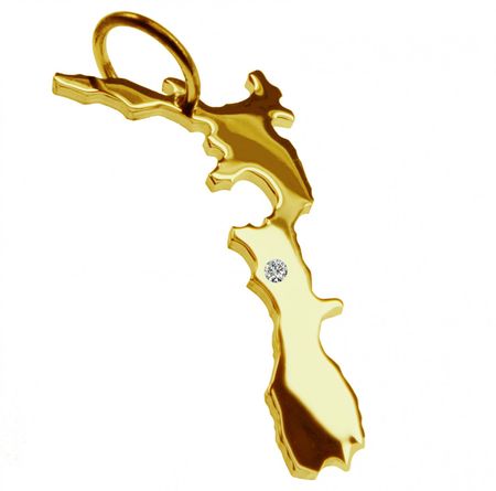 Anhänger Neuseeland Mit Brillant Am Wunschort 585 Gelbgold Anhänger Neuseeland Mit Brillant Am Wunschort 585 Gelbgold