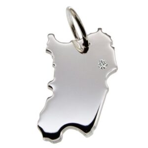 Sardinien Anhänger mit Brillant 0,015ct am Wunschort 925 Silber