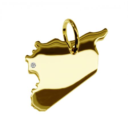 Anhänger Syrien Mit Brillant Am Wunschort 585 Gelbgold Anhänger Syrien Mit Brillant Am Wunschort 585 Gelbgold