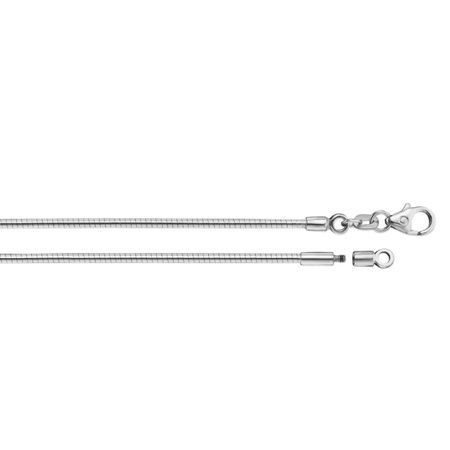 Halsreif Omega 1,5Mm - 50Cm - 750 Weißgold Mit Schraubverschluss Halsreif Omega 1,5Mm - 50Cm - 750 Weißgold Mit Schraubverschluss