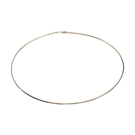 Halsreif Omega 1,5Mm - 50Cm - 750 Weißgold Mit Schraubverschluss Halsreif Omega 1,5Mm - 50Cm - 750 Weißgold Mit Schraubverschluss - Image 2