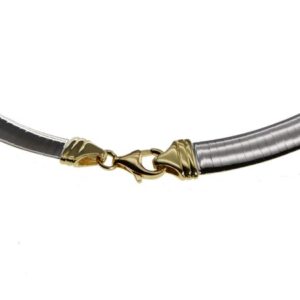 Halsreif Omega 8mm flach - 42cm - Wendeomega