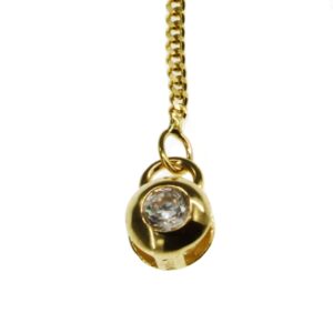 Fusskettchen - 25cm - 333 Gelbgold mit Zirkonia-Anhänger