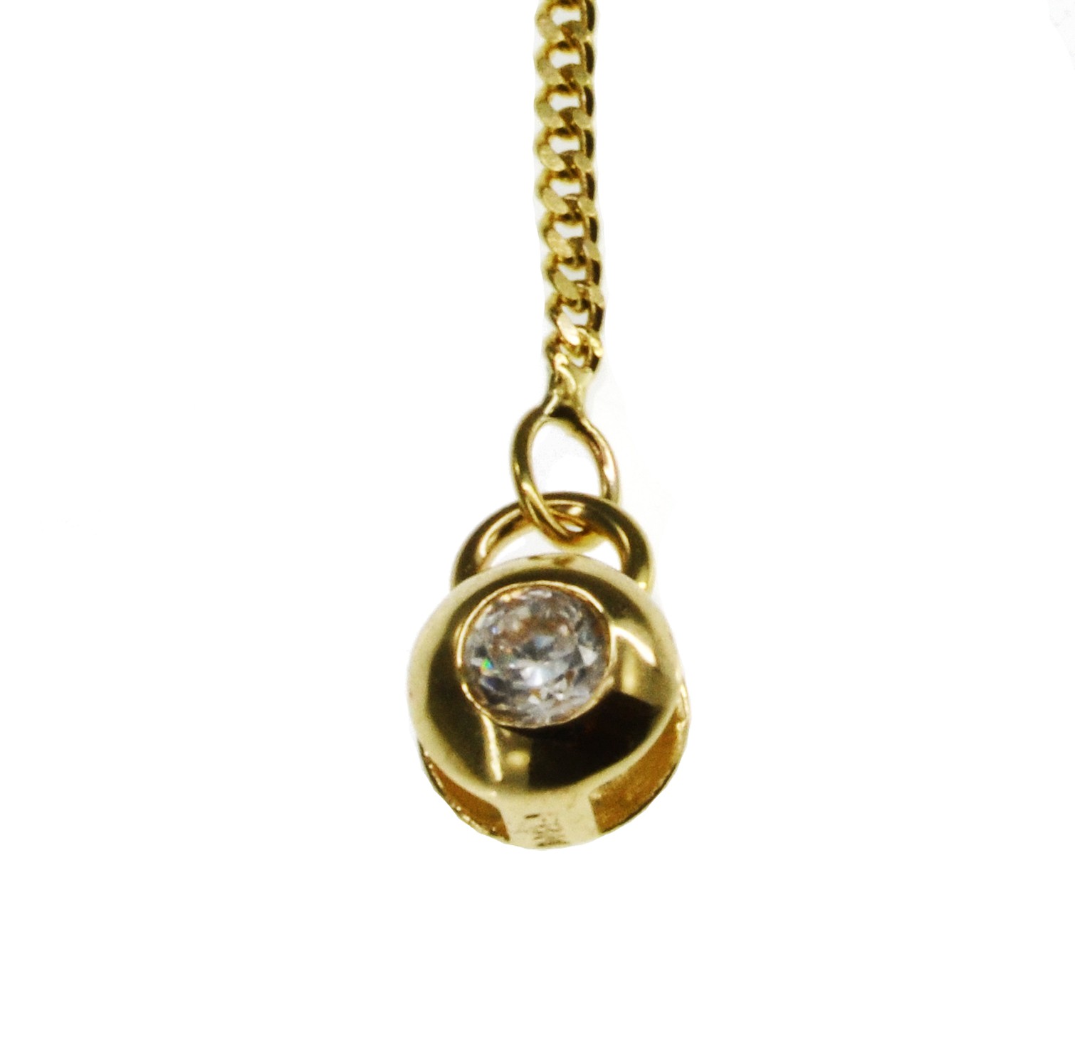 Fusskettchen - 25Cm - 333 Gelbgold Mit Zirkonia-Anhänger Fusskettchen - 25Cm - 333 Gelbgold Mit Zirkonia-Anhänger