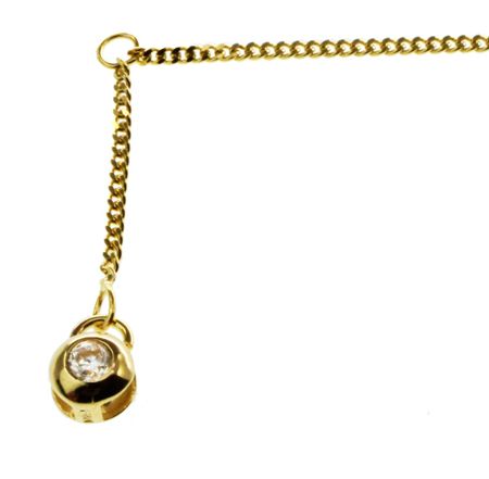 Fusskettchen - Panzer - 25Cm - 585 Gelbgold Mit Zirkonia-Anhänger Fusskettchen - Panzer - 25Cm - 585 Gelbgold Mit Zirkonia-Anhänger - Image 2