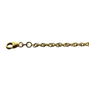 Fusskettchen - Singapurkette- 25cm - 585 Gelbgold