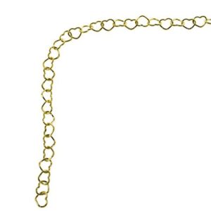 Fusskettchen - Herzkette - 25cm - 333 Gelbgold