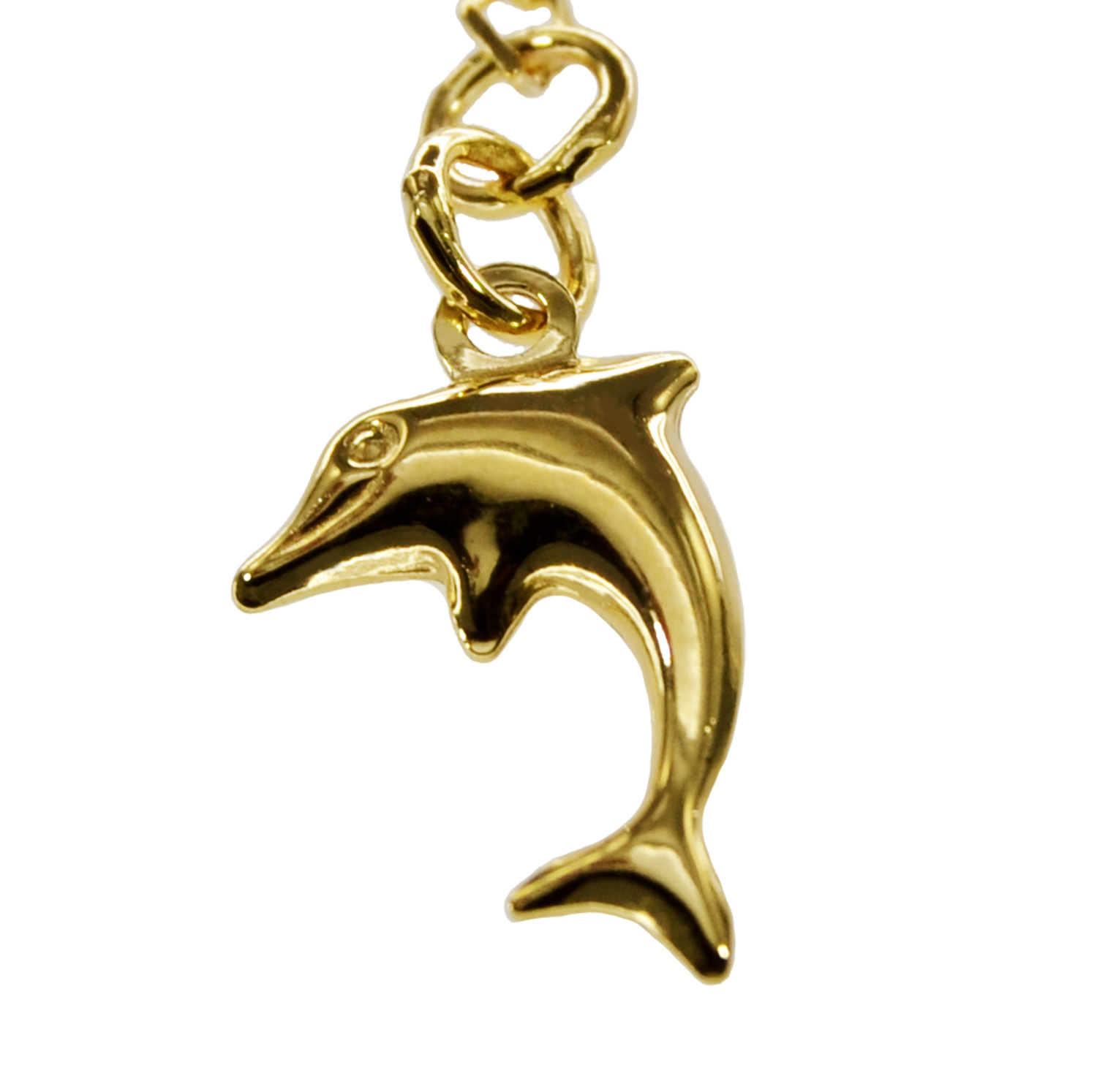 Fusskettchen Delfin - Fugarokette Diamantiert - 25Cm - 585 Gelbgold Fusskettchen Delfin - Fugarokette Diamantiert - 25Cm - 585 Gelbgold