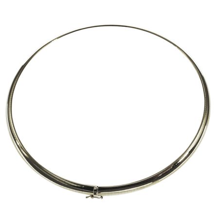 Halsreif Omega 3Mm Flach - 50Cm 750 Weissgold Halsreif Omega 3Mm Flach - 50Cm 750 Weissgold