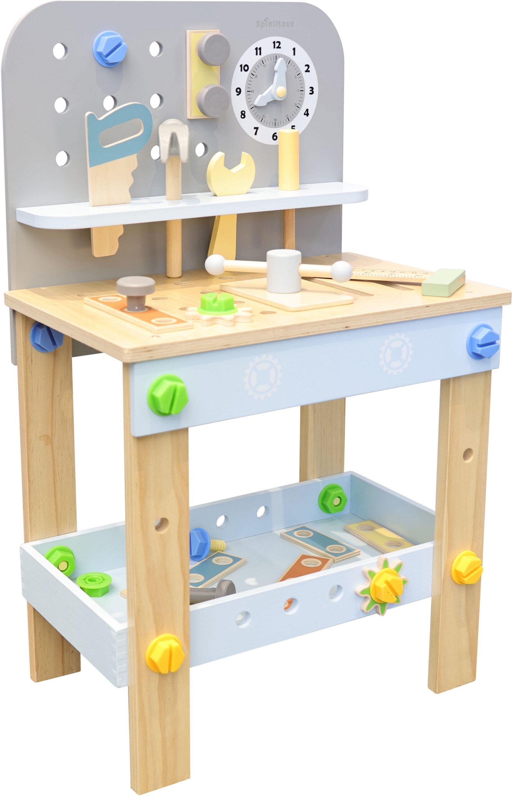 Smh Kinderwerkbank Mit 44 Teilen – Spielwerkstatt Für Kleine Handwerker, 40 × 26,5 × 65 Cm Kinderwerkbank