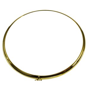Halsreif Omega 6mm flach - 42cm 585 Gelbgold