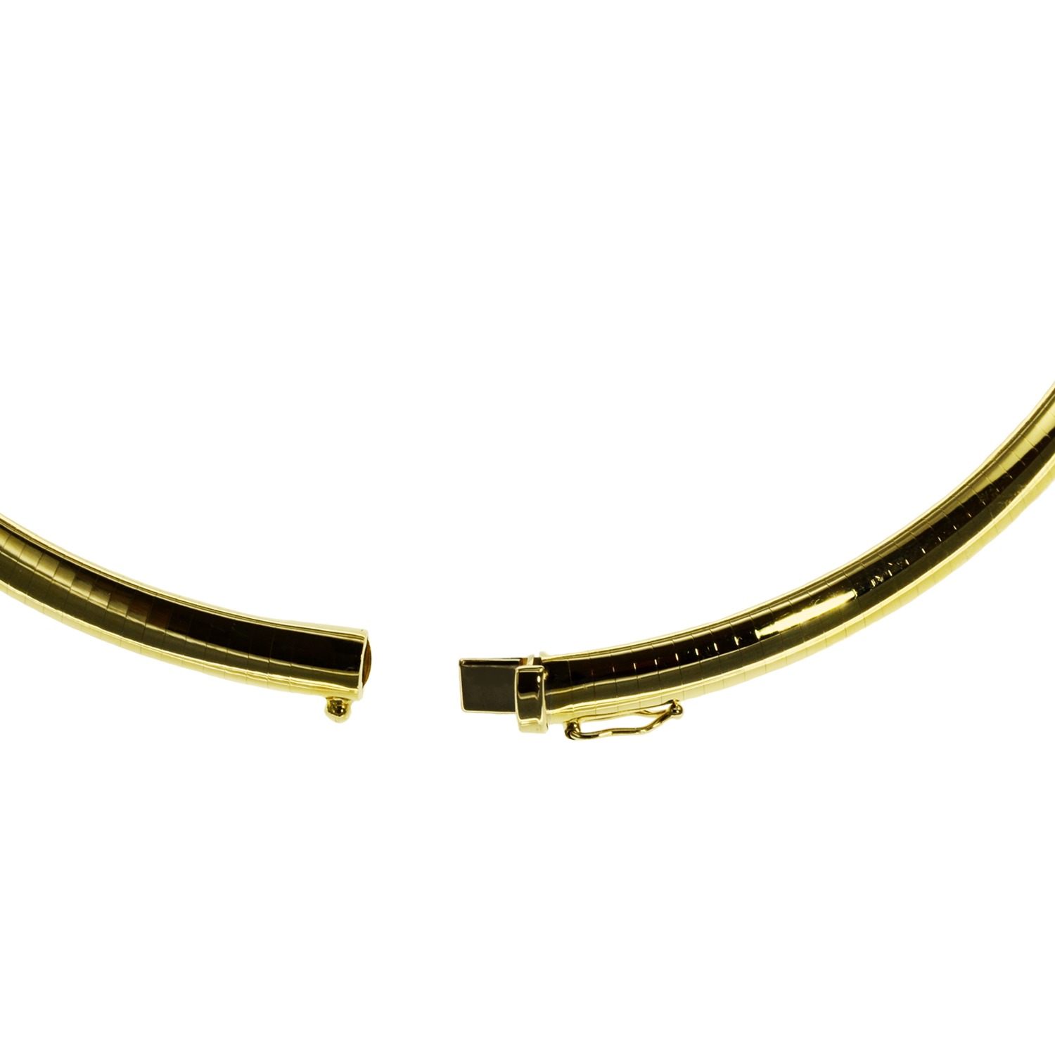 Omega Halsreif 6 Mm Flach – 42 Cm Aus 750 Gelbgold Omega Halsreif 6 Mm Flach – 42 Cm Aus 750 Gelbgold - Image 2