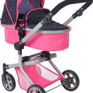 Kombi-Puppenwagen MIKA Konfetti, pink