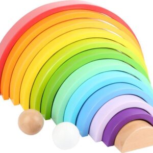 Holzbausteine Regenbogen XL