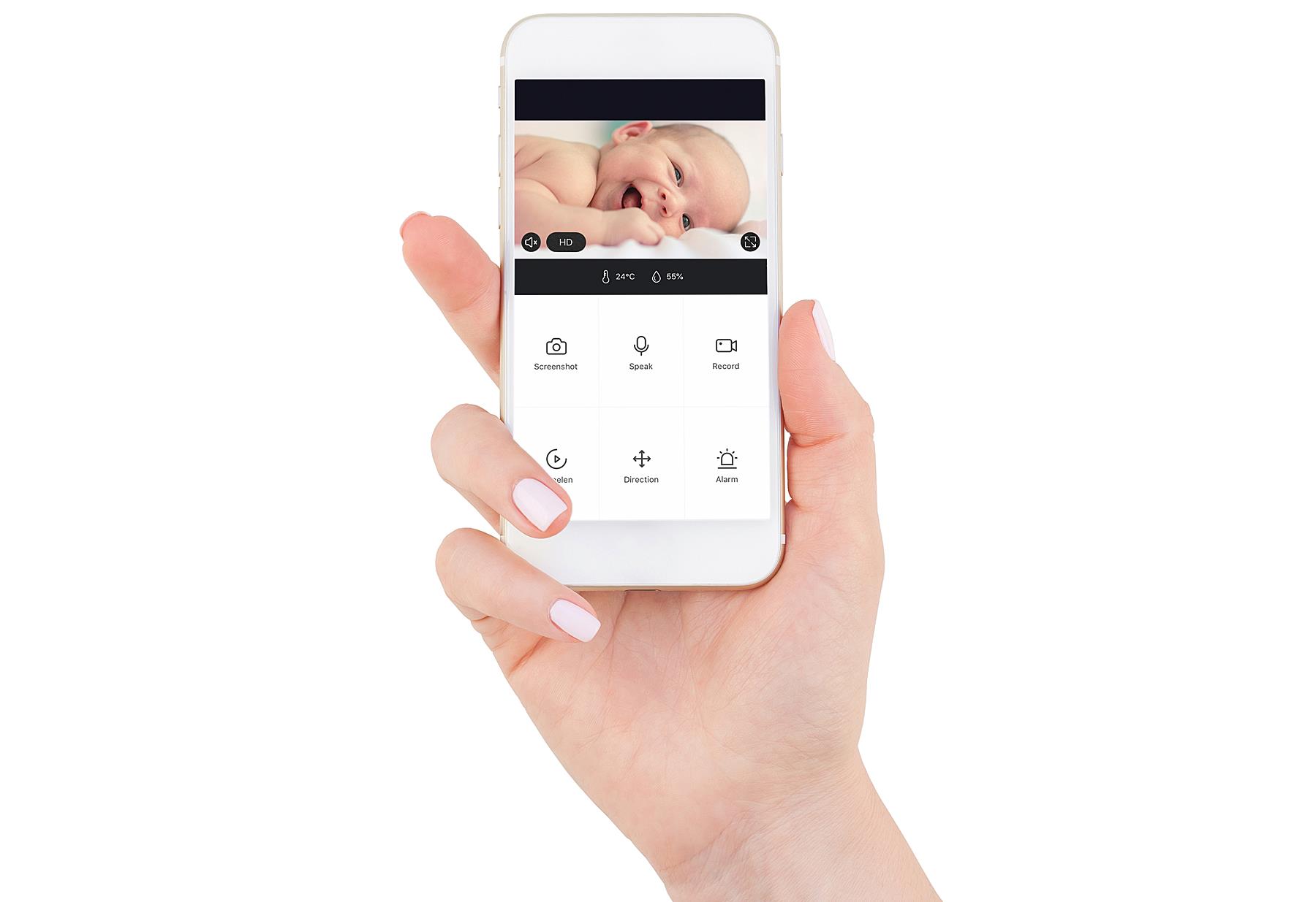 Alecto Smartbaby10 Wlan-Babyphone Mit Kamera Smartbaby10Bk Wlan-Babyphone, Aufsatz Für Die Kamera, Halterung Für Die Wandmontage, Handbuch Nl / En / De / Fr, Universal-Handbuch Alecto Smartbaby10 Wlan-Babyphone Mit Kamera Smartbaby10Bk Wlan-Babyphone, Aufsatz Für Die Kamera, Halterung Für Die Wandmontage, Handbuch Nl / En / De / Fr, Universal-Handbuch