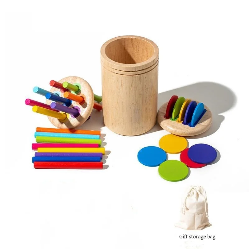 Montessori Wooden Toys Color Sorting Fine Motor Toys Shape Matching Sensory Toys Early Educational Puzzle Toys For Toddlers Montessori Wooden Toys Color Sorting Fine Motor Toys Shape Matching Sensory Toys Early Educational Puzzle Toys For Toddlers - Image 10