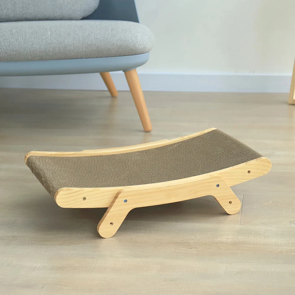 Cat Scratcher Cardboard With Solid Wooden Frame Kitten Scrapers Scratching Bed Reversible Pet Furniture For Cats 5 In 1 Toys Cat Scratcher Cardboard With Solid Wooden Frame Kitten Scrapers Scratching Bed Reversible Pet Furniture For Cats 5 In 1 Toys - Image 25