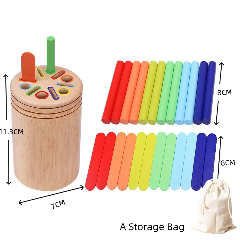 Montessori Wooden Toys Color Sorting Fine Motor Toys Shape Matching Sensory Toys Early Educational Puzzle Toys For Toddlers Montessori Wooden Toys Color Sorting Fine Motor Toys Shape Matching Sensory Toys Early Educational Puzzle Toys For Toddlers - Image 7