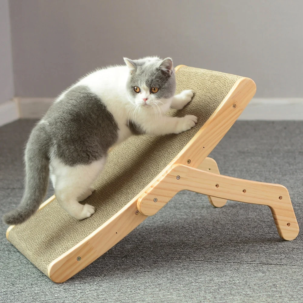 Cat Scratcher Cardboard With Solid Wooden Frame Kitten Scrapers Scratching Bed Reversible Pet Furniture For Cats 5 In 1 Toys Cat Scratcher Cardboard With Solid Wooden Frame Kitten Scrapers Scratching Bed Reversible Pet Furniture For Cats 5 In 1 Toys - Image 17