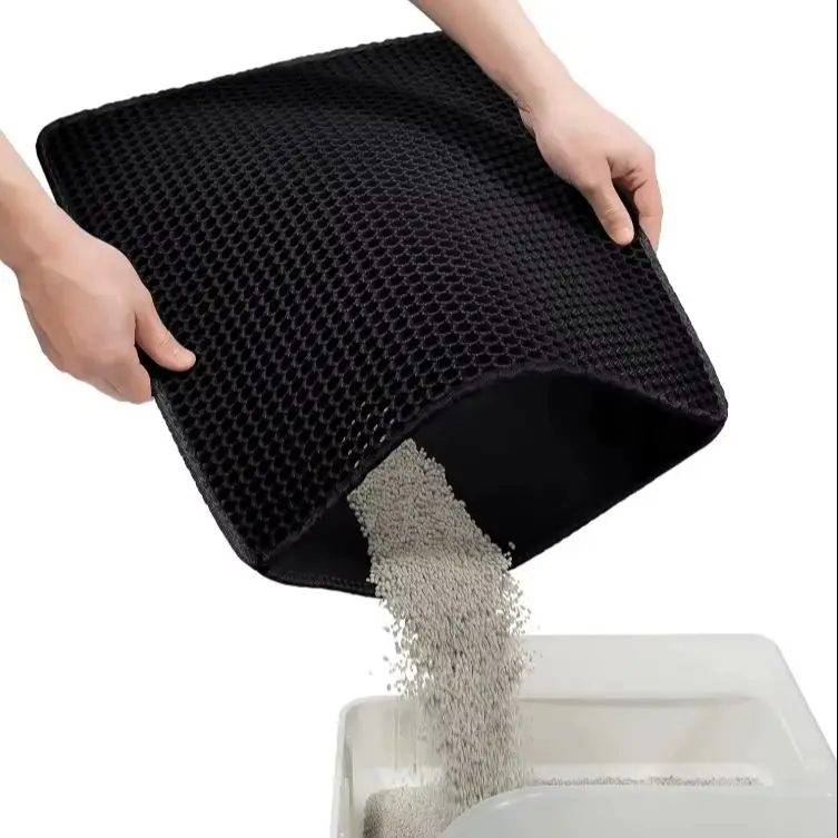 Cat Litter Mat Double Layer Eva Waterproof Non Slip Trapping Pad For Cat Toilet Cat Litter Mat Double Layer Eva Waterproof Non Slip Trapping Pad For Cat Toilet - Image 3