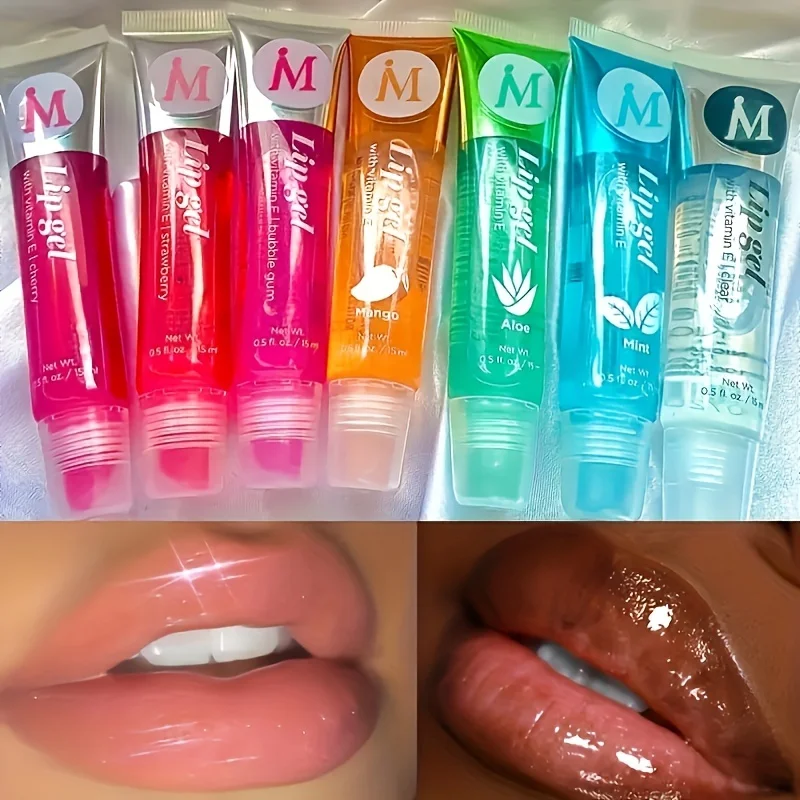 6Pcs/Set, Moisturizing Clear Lip Gloss, Ve, Rosehip, Argan, Peppermintaloe, Coconut Flavor, Translucent Plumping Lip Oils Gift S 6Pcs/Set, Moisturizing Clear Lip Gloss, Ve, Rosehip, Argan, Peppermintaloe, Coconut Flavor, Translucent Plumping Lip Oils Gift S - Image 2