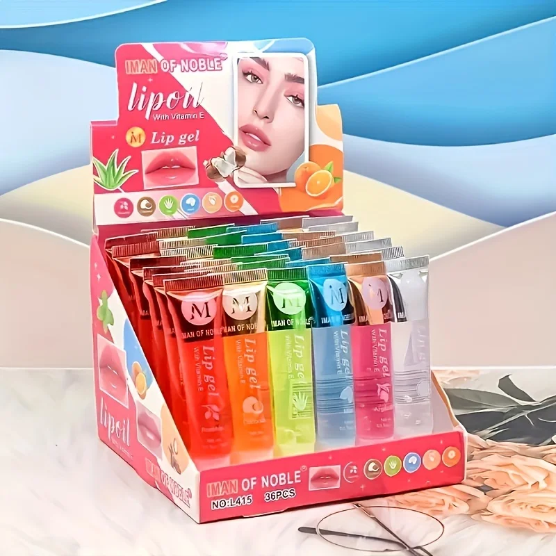 6Pcs/Set, Moisturizing Clear Lip Gloss, Ve, Rosehip, Argan, Peppermintaloe, Coconut Flavor, Translucent Plumping Lip Oils Gift S 6Pcs/Set, Moisturizing Clear Lip Gloss, Ve, Rosehip, Argan, Peppermintaloe, Coconut Flavor, Translucent Plumping Lip Oils Gift S - Image 3