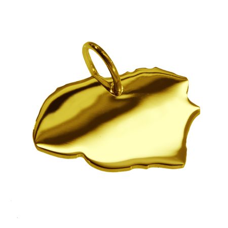 Anhänger Der Landkarte Föhr In Massiv 585 Gelbgold Anhänger Der Landkarte Föhr In Massiv 585 Gelbgold