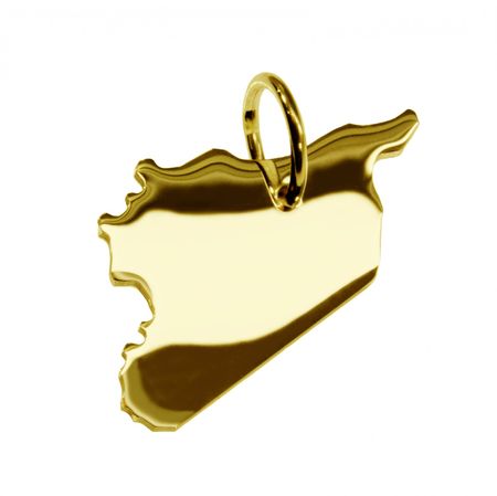 Anhänger Der Landkarte Syrien In Massiv 333 Gelbgold Anhänger Der Landkarte Syrien In Massiv 333 Gelbgold