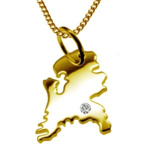 50cm Kette + Holland mit Brillant am Wunschort 585 Gold