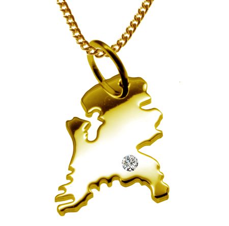 50Cm Kette + Holland Mit Brillant Am Wunschort 585 Gold 50Cm Kette + Holland Mit Brillant Am Wunschort 585 Gold