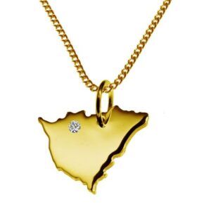 50cm Kette + Nicaragua mit Brillant am Wunschort 585 Gold