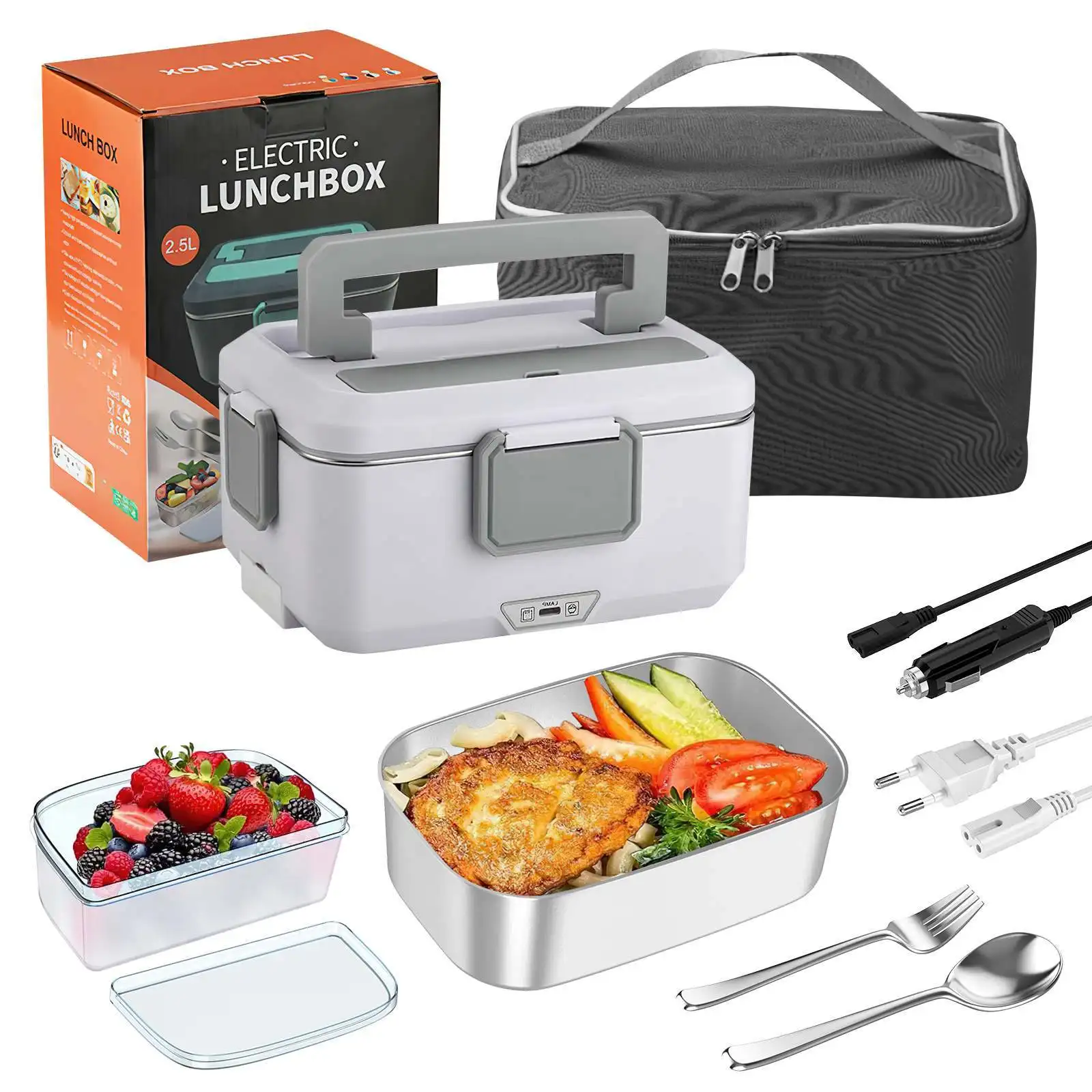 2,5 L, 90 W, Elektrische Lunchbox, Speisenwärmer, Tragbare Speisenheizung Für Auto Oder Zuhause, Auslaufsicher, Mittagessenheizung, Mikrowelle Für Lkw 2,5 L, 90 W, Elektrische Lunchbox, Speisenwärmer, Tragbare Speisenheizung Für Auto Oder Zuhause, Auslaufsicher, Mittagessenheizung, Mikrowelle Für Lkw