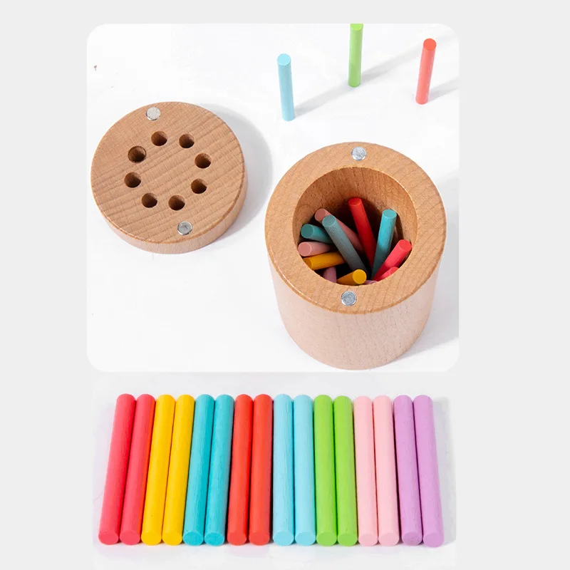 Montessori Wooden Toys Color Sorting Fine Motor Toys Shape Matching Sensory Toys Early Educational Puzzle Toys For Toddlers Montessori Wooden Toys Color Sorting Fine Motor Toys Shape Matching Sensory Toys Early Educational Puzzle Toys For Toddlers - Image 9