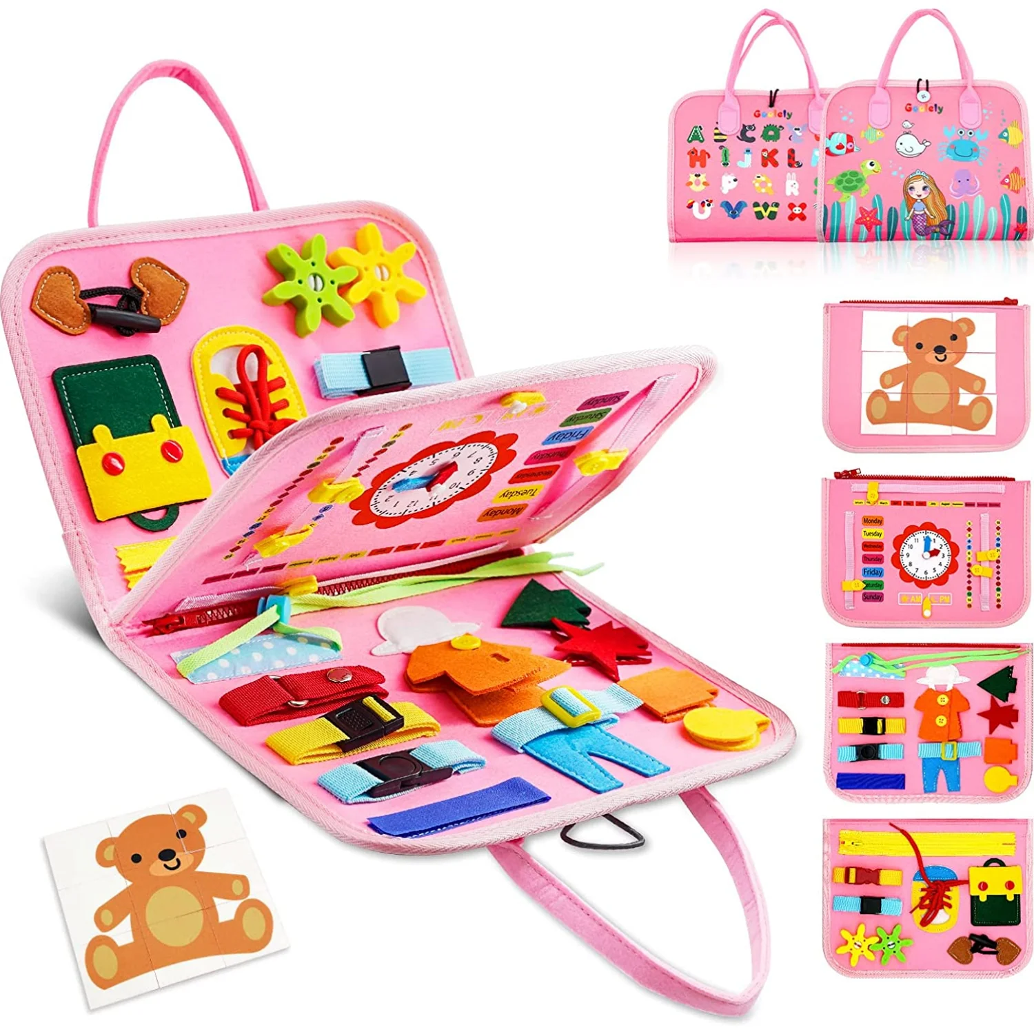 Montessori Toddler Busy Board,Autism Sensory Toys,Educational Activity Motor Skills Baby, Life Skills Learning Toys For Kids Montessori Toddler Busy Board,Autism Sensory Toys,Educational Activity Motor Skills Baby, Life Skills Learning Toys For Kids