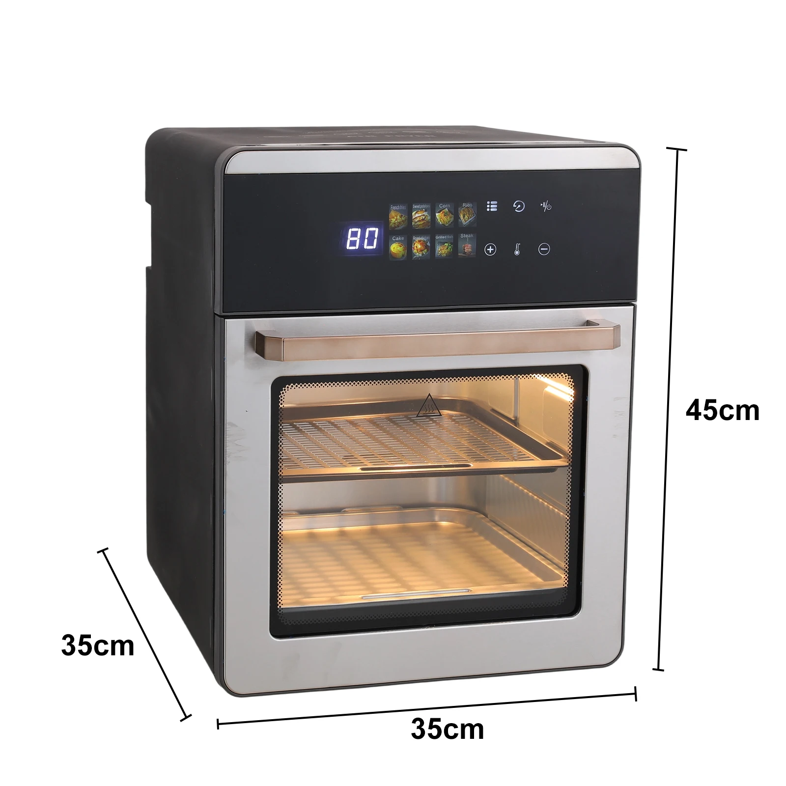 16L Heißluftfritteuse-Ofen, 1800 W Mit 360 ° Heißluftzirkulation, Digitaler Touchscreen Für Ölfreies Kochen, Familiengröße 16L Heißluftfritteuse-Ofen, 1800 W Mit 360 ° Heißluftzirkulation, Digitaler Touchscreen Für Ölfreies Kochen, Familiengröße - Image 4