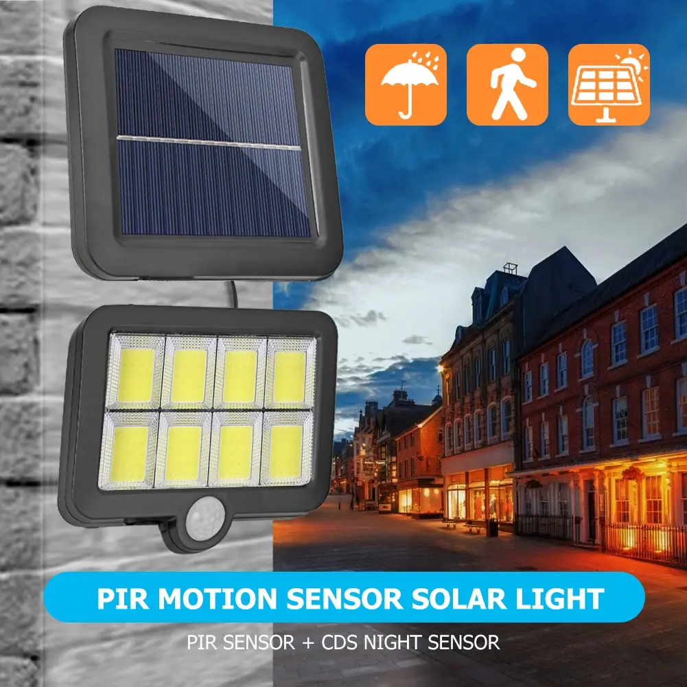 160Led Solar Licht Split Wand Lampe Wasserdichte Outdoor Wand Notfall Straße Sicherheit Solar Lampe Für Garten Dekoration 160Led Solar Licht Split Wand Lampe Wasserdichte Outdoor Wand Notfall Straße Sicherheit Solar Lampe Für Garten Dekoration - Image 2