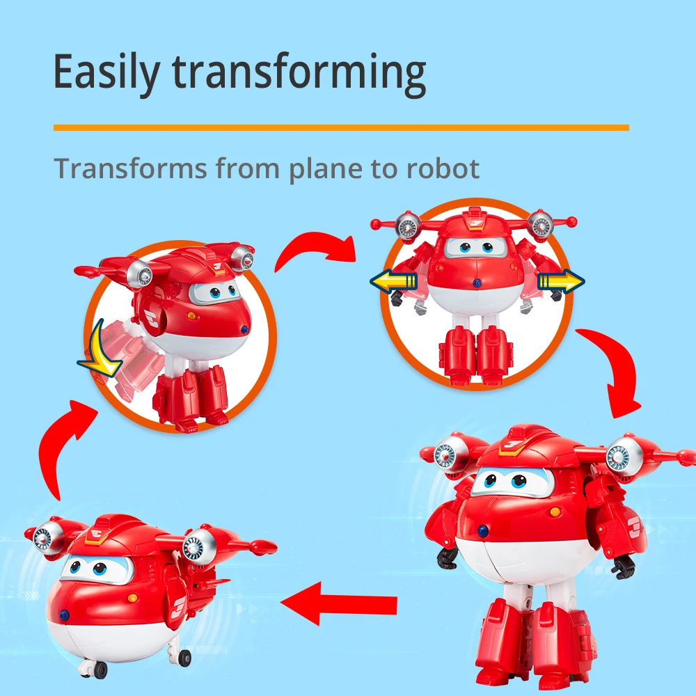 Super Wings 5 Inches Transforming Jett Dizzy Donnie Deformation Airplane Robot Action Figures Transformation Animation Kid Toys Super Wings 5 Inches Transforming Jett Dizzy Donnie Deformation Airplane Robot Action Figures Transformation Animation Kid Toys - Image 3