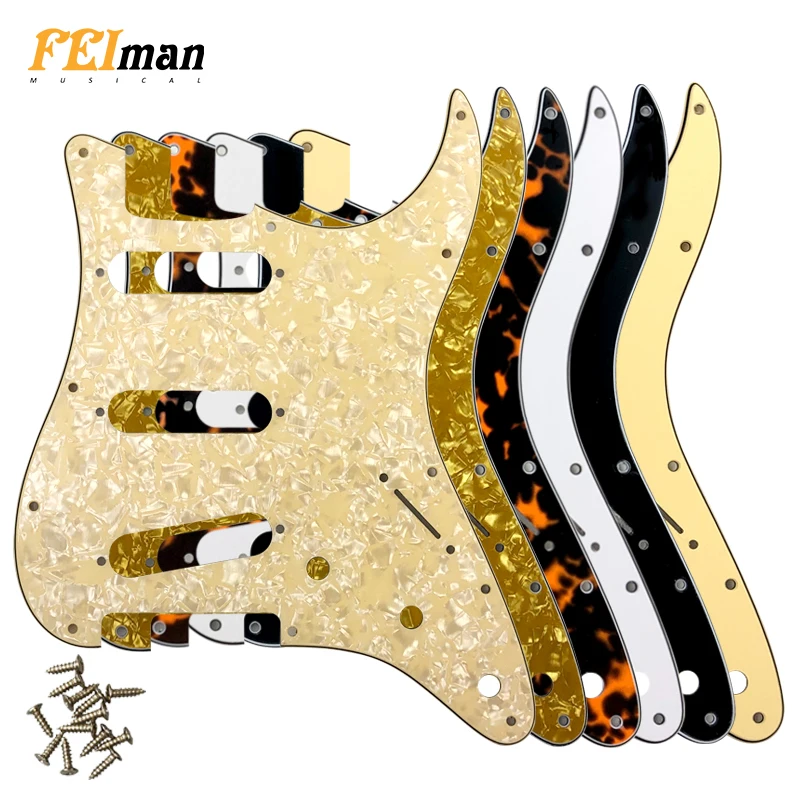 Feiman Strat Pickguard Für St Sss Gitarre – Schlagbrett Mit 3 Vintage Single-Coil Pickups Strat Pickguard