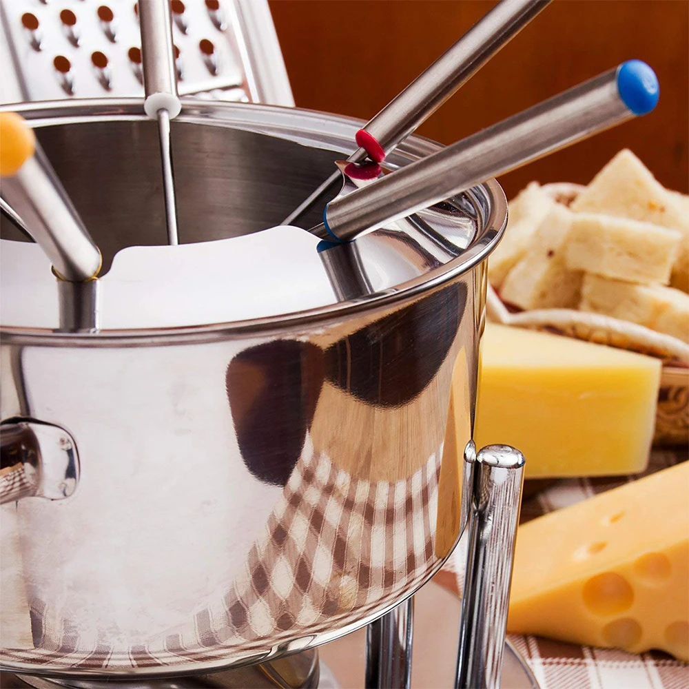 6Pcs Edelstahl Schokolade Gabel Käse Topf Heißer Gabeln Kuchen Obst Dessert Gabel Set Fondue Bbq Fleisch Spieß Küche Zubehör 6Pcs Edelstahl Schokolade Gabel Käse Topf Heißer Gabeln Kuchen Obst Dessert Gabel Set Fondue Bbq Fleisch Spieß Küche Zubehör - Image 5