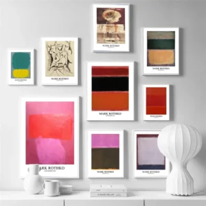 Famous Mark Rothko Focus Canvas Paintings Nordic Color Block Modern Posters And Prints Wall Art Pictures For living home decor