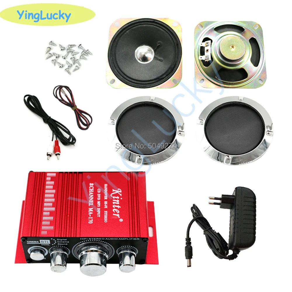 Hi-Fi-Stereo-Verstärker Mit 4-Zoll-Lautsprechern – Audio-Set Für Raspberry Pi, Arcade-Spiele, Multi-Game-Platinen &Amp; Flipper Hi-Fi-Stereo-Verstärker Mit 4-Zoll-Lautsprechern – Audio-Set Für Raspberry Pi, Arcade-Spiele, Multi-Game-Platinen &Amp; Flipper - Image 2