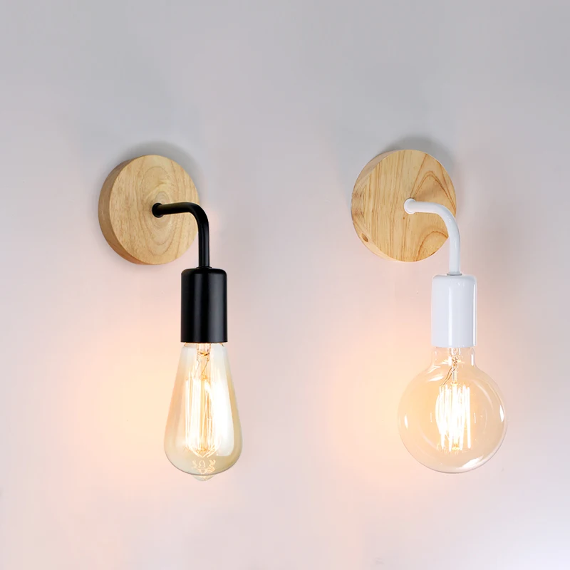 Holz Wandleuchte Vintage Wandleuchte Wandleuchten Leuchte E27 110V 220V Nachttisch Retro Lampe Industriedekor Esszimmer Schlafzimmer Licht Holz Wandleuchte Vintage Wandleuchte Wandleuchten Leuchte E27 110V 220V Nachttisch Retro Lampe Industriedekor Esszimmer Schlafzimmer Licht - Image 4