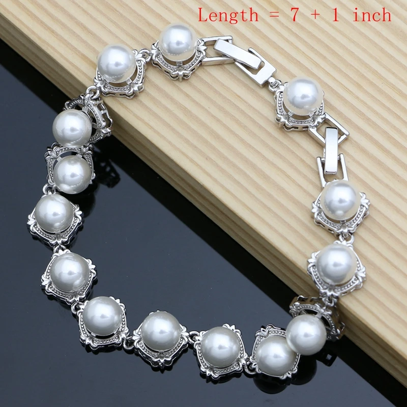 Luxuriöse Perlen-Schmucksets Aus 925Er-Silber Für Damen, Süßwasserperlen, Armband, Ohrringe, Ring, Halskette, Sets, Geschenk Für Sie, Hochzeitsfeier Luxuriöse Perlen-Schmucksets Aus 925Er-Silber Für Damen, Süßwasserperlen, Armband, Ohrringe, Ring, Halskette, Sets, Geschenk Für Sie, Hochzeitsfeier - Image 2