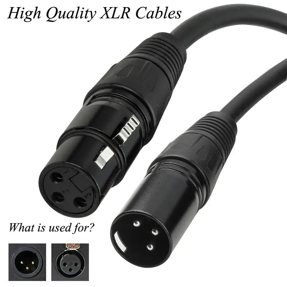 Bochara Xlr-Kabel – Abgeschirmtes Ofc-Mikrofonkabel, Stecker Auf Buchse, 1–10 M Für Mixer, Verstärker Und Bühne Bochara Xlr-Kabel – Abgeschirmtes Ofc-Mikrofonkabel, Stecker Auf Buchse, 1–10 M Für Mixer, Verstärker Und Bühne - Image 4