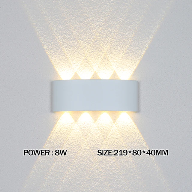 Wand Lampe Led Aluminium Outdoor Indoor Ip65 Up Down Weiß Schwarz Moderne Für Home Treppen Schlafzimmer Nacht Badezimmer Licht Wand Lampe Led Aluminium Outdoor Indoor Ip65 Up Down Weiß Schwarz Moderne Für Home Treppen Schlafzimmer Nacht Badezimmer Licht - Image 12